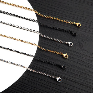 Chaîne en acier inoxydable plaqué PVD de couleurs variées en gros, en stock - Chaîne fine en acier inoxydable abordable pour femmes - Product Image 6