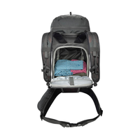 Sac à dos de voyage imperméable 34L pour activités de plein air, camping et randonnée avec plaque en aluminium