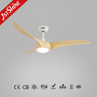 Ventilateur de plafond intelligent 1stshine 54 pouces avec télécommande, design moderne professionnel, éclairage intégré, vente directe usine, excellent vendeur
