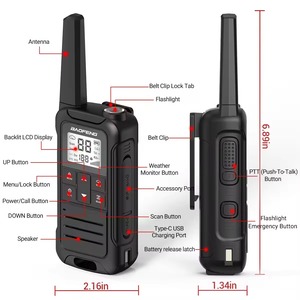 Los Más Vendidos, 2 <span class=keywords><strong>Walkie</strong></span> Talkies Baofeng F22 sin Licencia FRS, NOAA 22CH 2W, Linterna Tipo C, Radio Bidireccional para Exteriores - Product Image 6