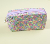Sac de maquillage de grande capacité à paillettes de luxe léger Sac de rangement portable de haut niveau d'apparence Sac à cosmétiques Stock en gros