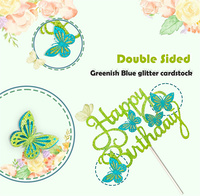 Werkzeug Küche Zubehör Gold Papier Schmetterling Cake Topper Lebendige künstliche Schmetterling Zubehör für Kuchen Dekoration