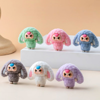Nouvel Arrivage : Poupée Lapin 3D en Peluche, Modèle Cartoon, pour Enfants de 3 Ans, Accessoires DIY pour Boîte Surprise, Mini Ornements Tendance