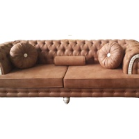 Canapé Chesterfield moderne turc avec cadre en bois massif et revêtement en tissu capitonné, convertible en lit, pour appartement, salon, entrepôt, centre commercial