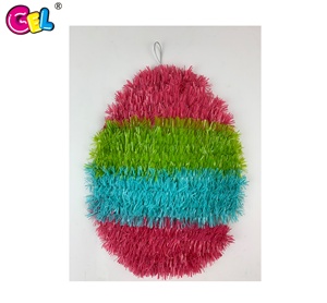 3D Plastic Egg Tinsel Easter Ornament Wall Decorations Easter Craft Supplies