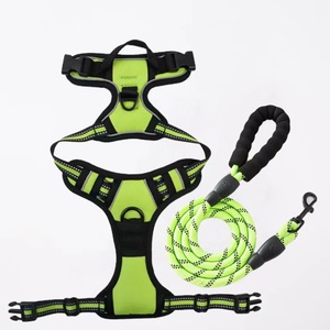 Harnais de chien anti-traction en nylon rayé, personnalisé sur mesure, de haute qualité, réglable, de luxe, écologique, pour fabricants - Product Image 1