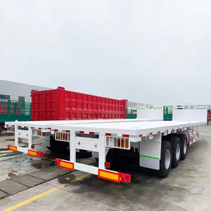 Remolque de Plataforma Plana de 2, 3 y 4 Ejes, 60, 70 y 80 Toneladas, 20, 40 y 45 Pies, Remolque de Carga para Camión, Remolque de Plataforma Plana para Contenedores - Product Image 4
