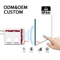 Interrupteur tactile intelligent Manke 24W IP44 pour miroir LED avec capteur inductif à bouton unique et plage de détection de 1 à 6 mm pour gradation progressive