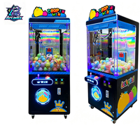 Machine à griffes à monnayeur pour capsules et balles, avec accepteur de billets, LED, en métal, pour centre commercial
