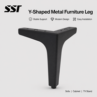 Metall Y-förmige Sofabeine Moderne Möbelfüße Ersatzbeine für Sofa Schrank TV-Ständer Couchtisch