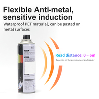 Étiquette RFID UHF passive longue portée, flexible sur métal, avec autocollant adhésif pour surfaces métalliques, étiquettes RFID sur métal