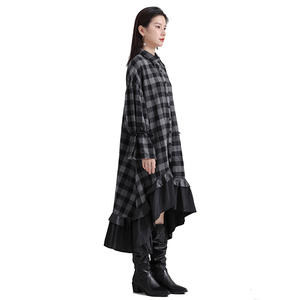 Abbigliamento personalizzato moda donna abbigliamento personalizzato moda abito di lana 2023 inverno nuovo abito camicia irregolare - Product Image 5