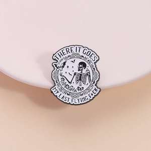 L'umorismo nero personalizzato Boo fantasma cita spilla elegante spilla in smalto duro "penso di essere morto, sto bene ora" tecnica di progettazione a mano - Product Image 2