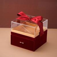 Boîte cadeau élégante en acrylique transparent avec double tiroirs Emballage de cadeau de luxe pour bonbons chocolats cosmétiques stockage de bijoux
