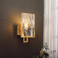 Lampada da Parete Minimalista Postmoderna a Cubo di Cristallo, Illuminazione Decorativa Nordica per Camera da Letto, TV, Corridoio