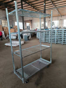 Carrito de Exhibición de Flores para Vivero Danés, Carrito Móvil Plegable con Ruedas para Plantas de Vivero - Product Image 2