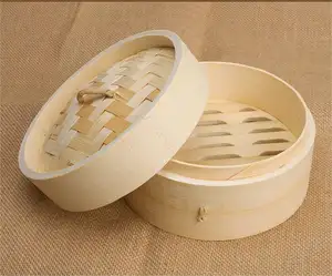 Dimsum売れ筋HQ-竹製バスケット10インチ蒸し器食品蒸し器