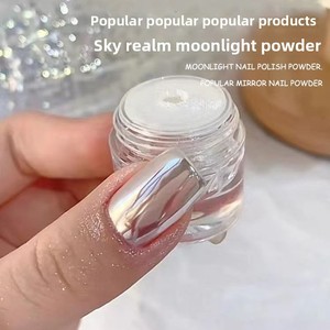 SH Moonlight Pearl Aurora Espejo acrílico en polvo Efecto cromado brillante Nail Art Rub-Ons para <span class=keywords><strong>uñas</strong></span> - Product Image 4