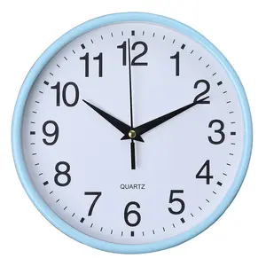 Simple Fashion Design 10 inch Advertisement Clock with Numbers Customized Plastic Wall Clock