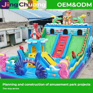 Château gonflable trampoline pour enfants, avec toboggan, pour stands extérieurs <span class=keywords><strong>de</strong></span> petite et moyenne taille, vente en gros d'usine <span class=keywords><strong>de</strong></span> jouets d'amusement - Product Image 4
