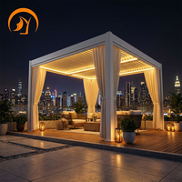 Pergola à lames orientables en acier et aluminium, gazebo, bâtiments de jardin, pavillon bioclimatique extérieur, résistant à la décomposition, imperméable, écologique