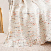 Couverture en tricot torsadé en fil melange ultra doux pour salon et canapé, fabrication sur mesure pour le textile de maison, approvisionnement en gros