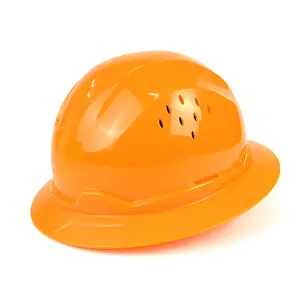 ANT5PPE Custom OEM Logo HDPE Full Brim Hard Hat ANSI Z87.1 Class C Safety Construction Helmet with Vent PPE