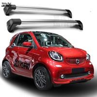 Boîte à bagages de toit et boîte de voyage Mercedes-Smart Car en alliage d'aluminium, barre transversale silencieuse, porte-bagages avec installation sans perçage