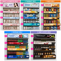 Pantalla LCD Extensible con Sistema Operativo Android, WiFi, 1 Año de Garantía - Pantalla Publicitaria para Bordes de Estantes en Supermercados y Minoristas, Señalización Digital