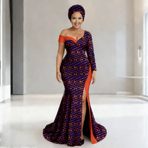 chinese dress ladies Bekky Ankara Maxi Dress