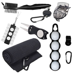 Prix d'usine Accessoires de golf : Nettoyeur de clubs de golf, Kit d'alignement de golf, Accessoires de golf durables (balle, divot, serviette) - Coffret cadeau - Product Image 1