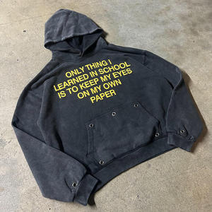 Sudadera con Capucha Vintage de Diseño Personalizado, Lavada al Ácido, de 400g, 100% Algodón <span class=keywords><strong>Terry</strong></span>, Estilo Urbano, Estampada, Oversize - Product Image 2