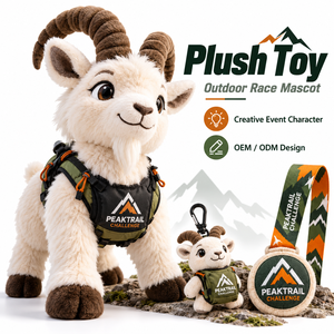 Mascotte en peluche personnalisée pour course de marathon, personnage brodé avec logo, pour organisateur d'événements, sacs cadeaux pour coureurs, jouets promotionnels - Product Image 1