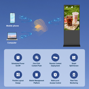 हॉट सेल 65 इंच एंड्रॉइड/विन इनडोर फ्लोर स्टैंड डिजिटल पोस्टर के साथ एंटी-ग्लेयर टच स्क्रीन क्लाउड-आधारित - Product Image 3