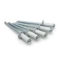 Chine personnalisé imperméable en aluminium couleur avion aveugle pop rivet double tête fraisée fileté extrémité ouverte rivet aveugle