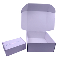 Boîte d'avion violette imprimée double face avec logo personnalisé boîte cadeau épingle à cheveux biodégradable extra dure pour bijoux