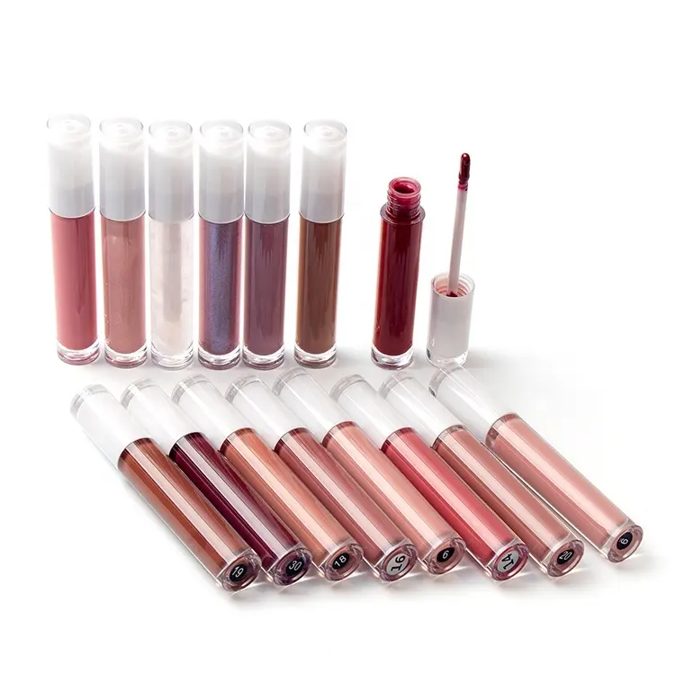 Wholesale Glossy Plumping Lipgloss 30 Colors Super Glossy Nude Lipgloss Lip Gloss For Girls