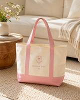 Sac fourre-tout en toile patchwork surdimensionné 12OZ, fabrication méticuleuse, poignées en corde fine
