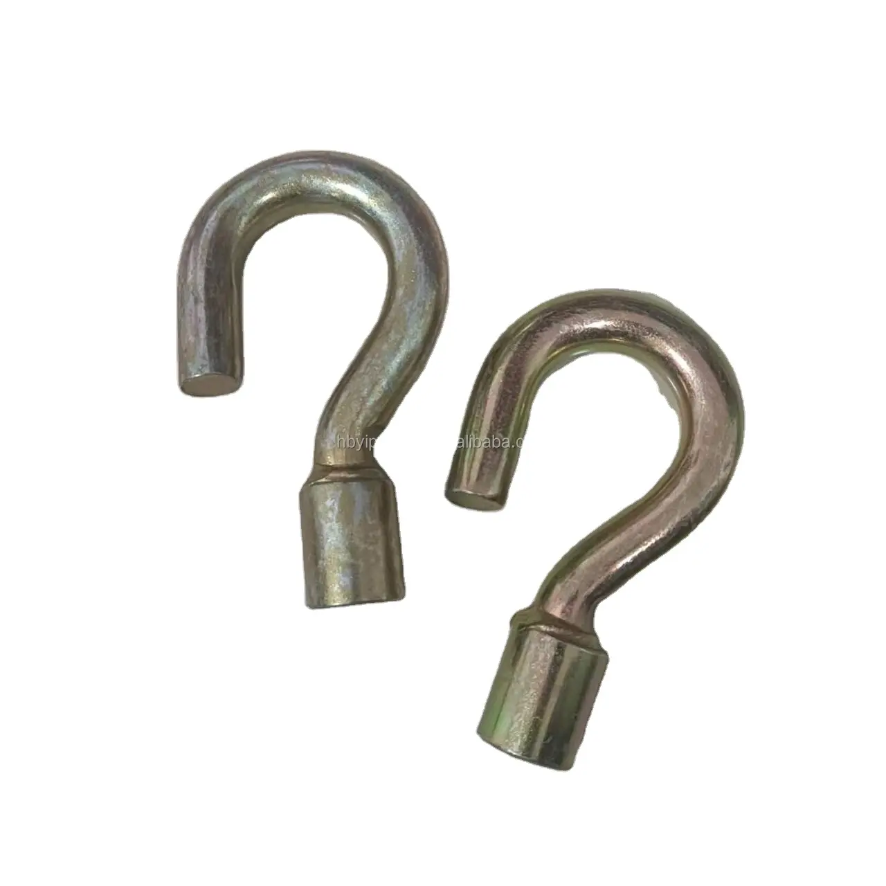 Factory Price zinc plate question mark hook with screw Pigtail hook electrical tools