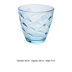 Verre à eau Flora bleu 26 cl Bormioli Rocco H 8 cm Ø 8,5 cm - Product Image 3