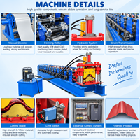 Machine de formage de tuiles de toit à commande PLC intelligente, haute productivité, 380V, production de tuiles de toit en pignon