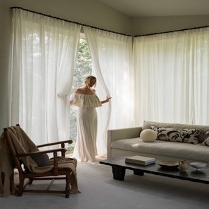 <b>White</b> Floor to Ceiling Sheer Curtains Soft <b>Voile</b> Drapery Panels for Living Room Hotel Lobby and Large Windows - Product Image 1