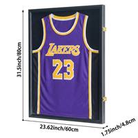 Vitrine de présentation de maillots en MDF avec finition noyer, imprimée UV, faite à la main, avec passe-partout, pour bureau professionnel de direction