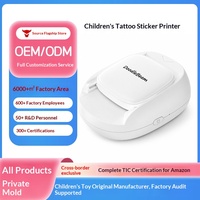 Printer Termal Tanpa Tinta Bertenaga AI Pembuat Stiker Tato Kustom Anak-Anak Printer Foto Mini Pembangkit Gambar AI DIY Mewarnai Tipe-C
