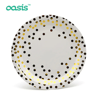 Assiettes en papier kraft jetables Oasis Wholesale, non enduites, multicolores, 6/7/8/9/10 pouces, compostables, pour pizza, sandwich, pain