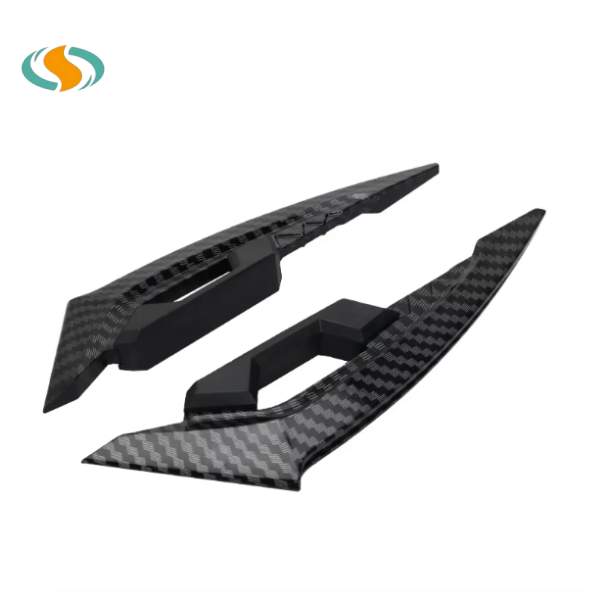 For Motorcycle Body Decoration Black Motorcycle Spare Parts with Fixed Wind Cover Carbon Fiber Anti-Collision Spoiler Universal
