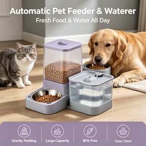 Distributeur automatique de nourriture et d'eau pour animaux de compagnie, pour chats et chiens, sans BPA, grande capacité, bol pour animaux de compagnie, vente en gros OEM - Product Image 1