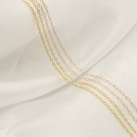 Pas de ternissement réel 14K or rempli chaîne rectangulaire croix câble chaîne collier bijoux en or minimaliste bijoux à bricoler soi-même pour les femmes