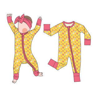 Mono de Dormir de Manga Larga con Cremallera de Bambú Suave Personalizado de Alta Calidad y Buenas Ventas para Niños Bebés - Product Image 2
