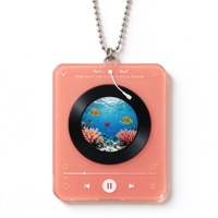 Porte-clés miniature en acrylique personnalisé avec puce NFC, couverture d'album musical, porte-clés pour merchandising